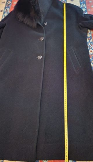 Abrigo cachemira de señora negro