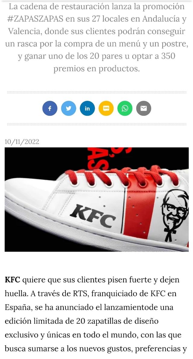 zapatillas unicas kfc