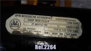 Ref.2264 eje remolque lecitrailer BAÑERA ALUMINIO