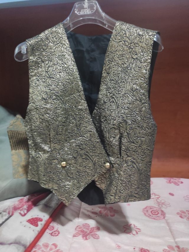 gilet oro in tessuto poliestere nuovo senza cartel