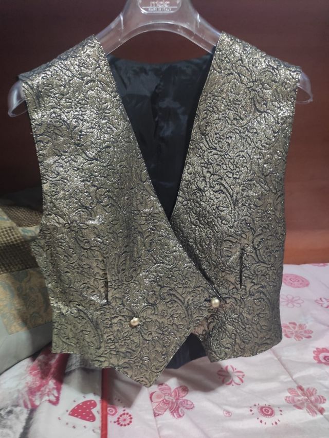 gilet oro in tessuto poliestere nuovo senza cartel