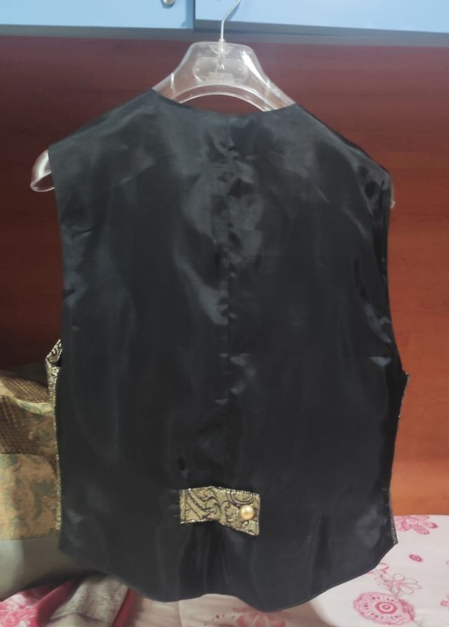 gilet oro in tessuto poliestere nuovo senza cartel