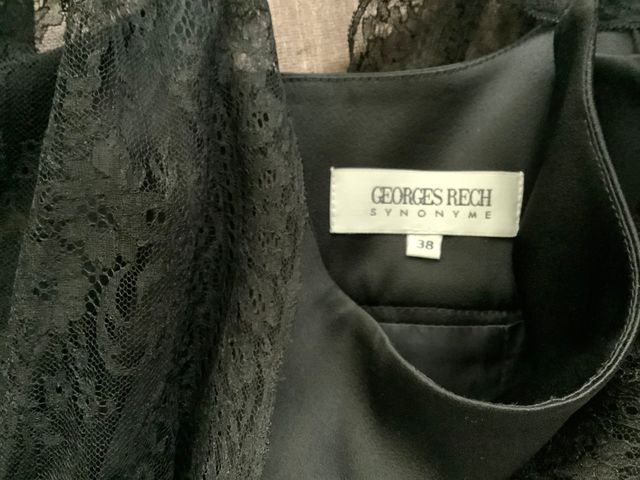 Vestido negro con encaje de Georges Rech