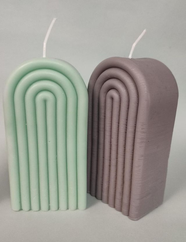 Vela artesanal arco iris