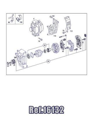Ref.16132 alternador mercedes-benz Vito Furgón (63