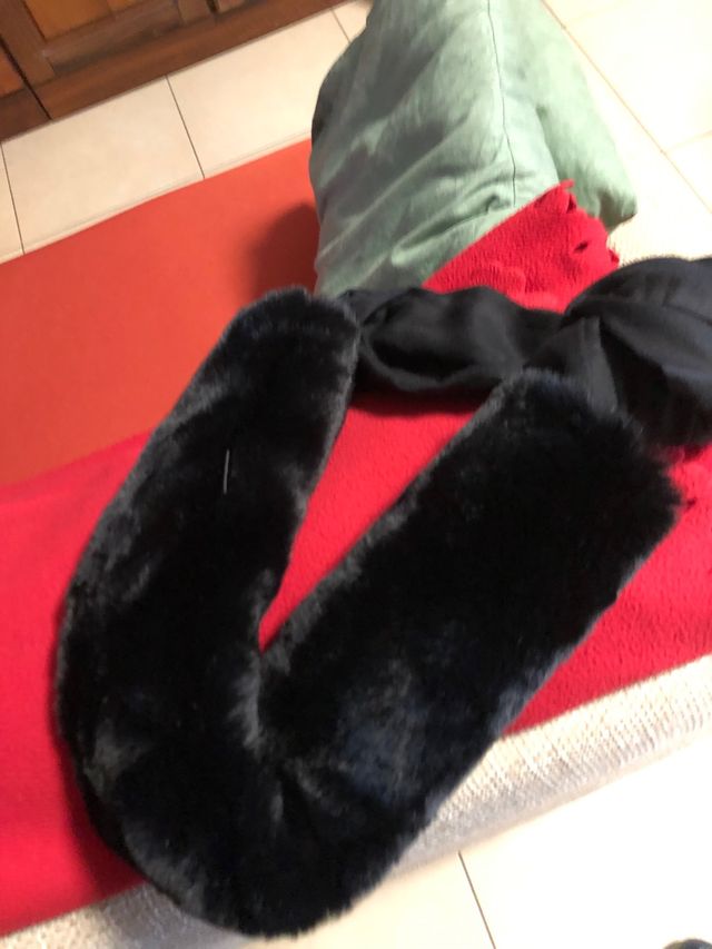 Sciarpa con collo in pelliccia sintetica