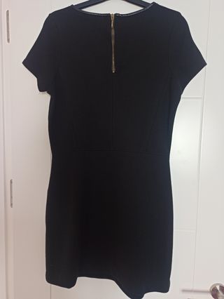 Vestido fiesta negro manga corta