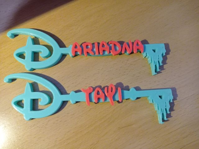llave disney adorno para regalo personalizado 3D
