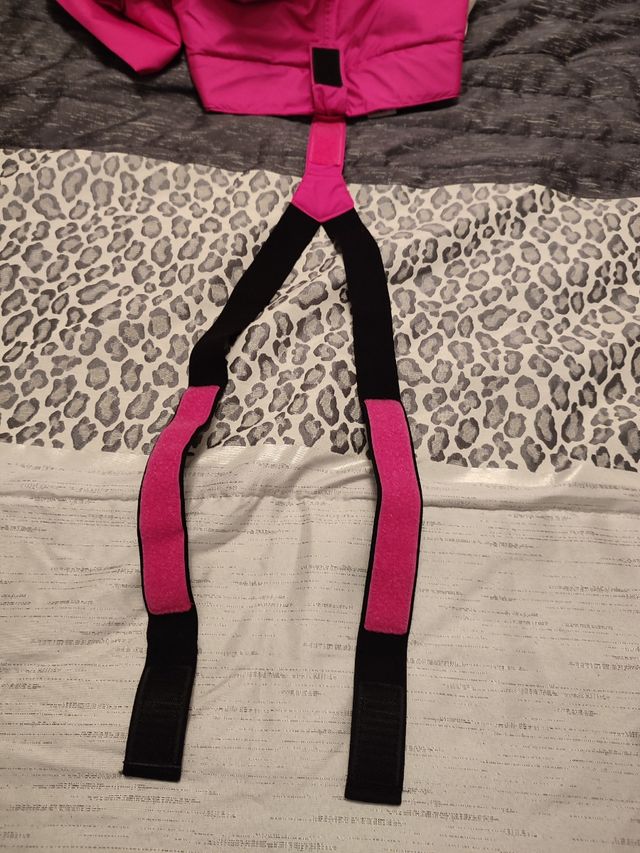 pantalón esquiar rosa con tirantes talla 6_8