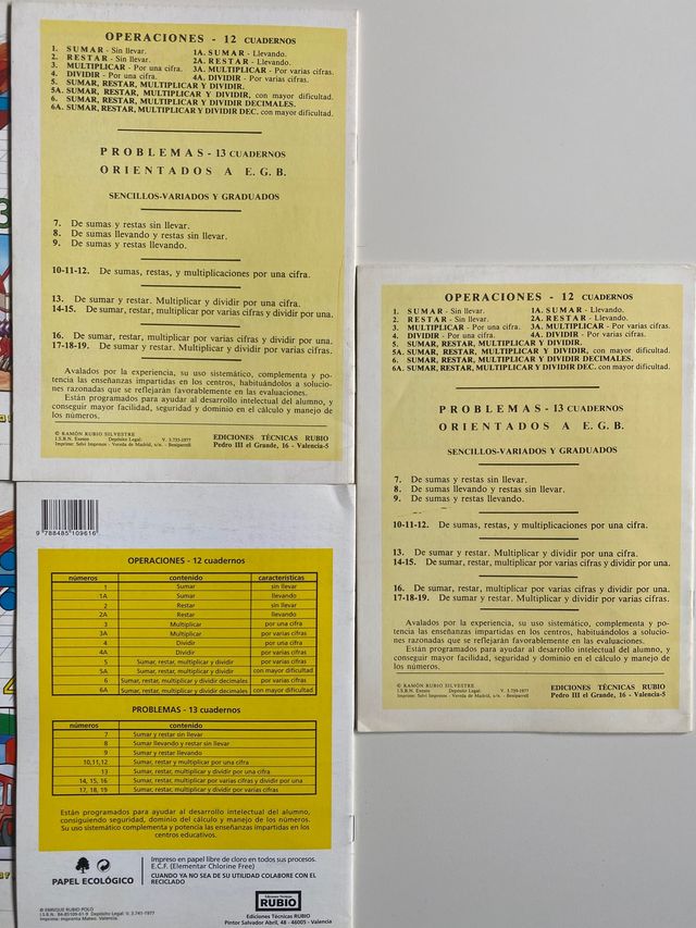 Cuadernos Rubio / caligrafía (8 unidades)