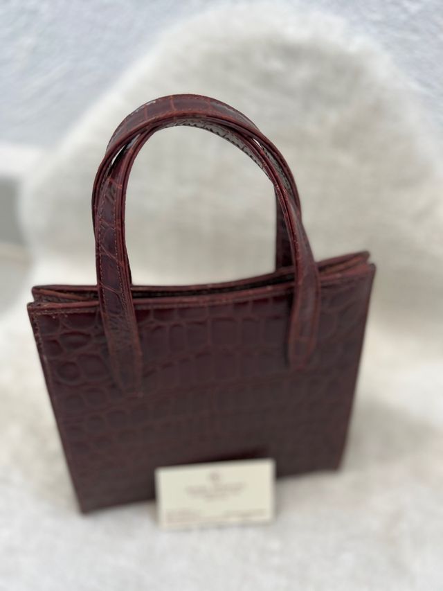 Bolso de mano en piel a estrenar marrón fiesta