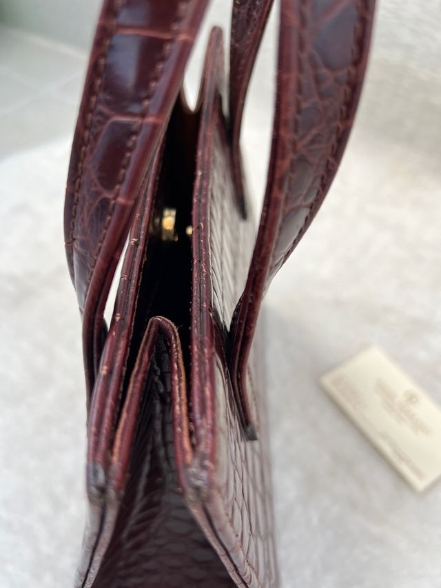 Bolso de mano en piel a estrenar marrón fiesta