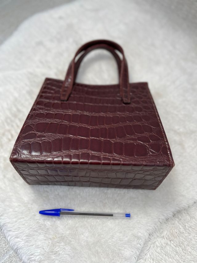 Bolso de mano en piel a estrenar marrón fiesta