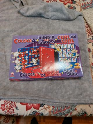 3 juegos mesa Coloca 4, Hundir la flota, cual es