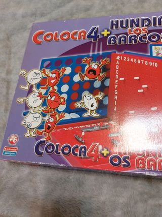 3 juegos mesa Coloca 4, Hundir la flota, cual es