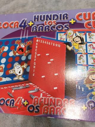 3 juegos mesa Coloca 4, Hundir la flota, cual es