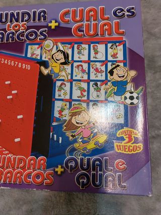 3 juegos mesa Coloca 4, Hundir la flota, cual es