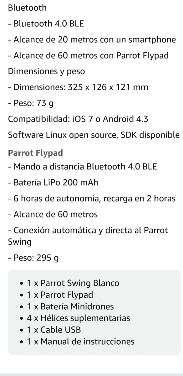 parrot swing mini dron