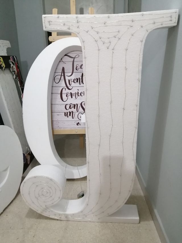 letra led boda porexpan