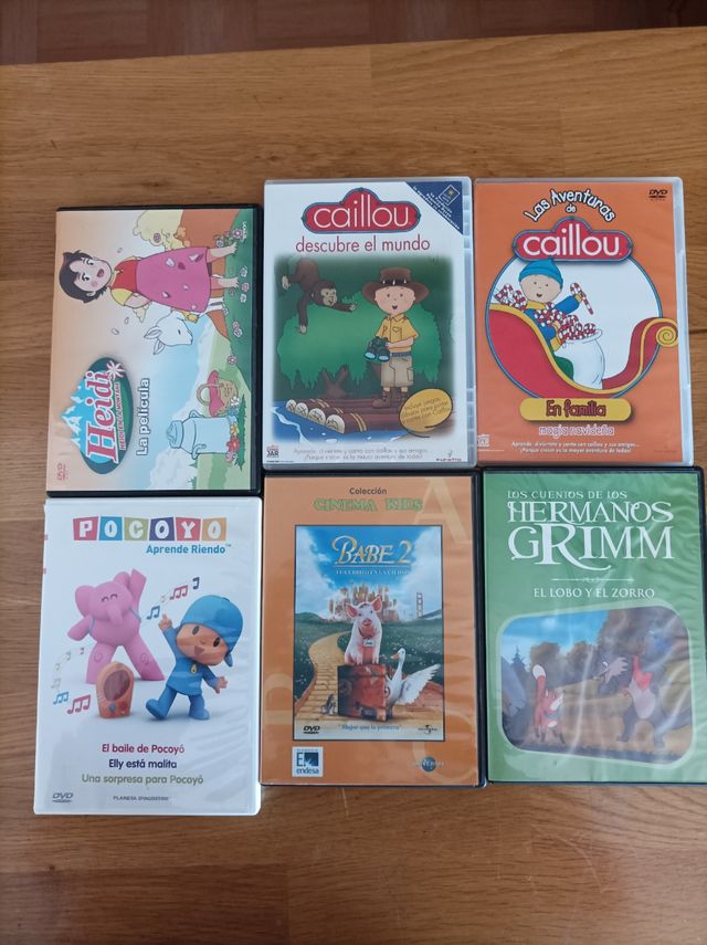 Lote de 6 DVDs infantiles.