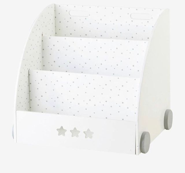 Libreria de madera infantil con ruedas