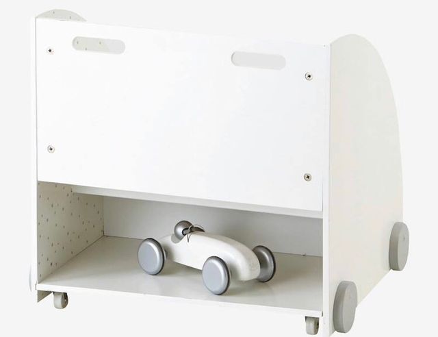 Libreria de madera infantil con ruedas