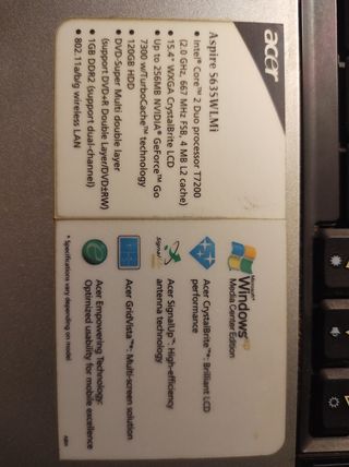 Portatil Acer Aspire 5630 15"