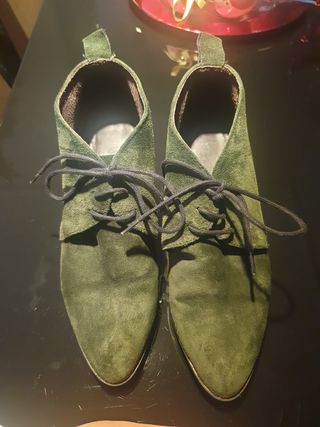 Zapato abotinado N° 37 de piel