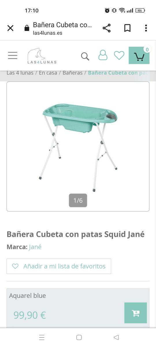 Bañera bebé JANE Squid como nueva¡