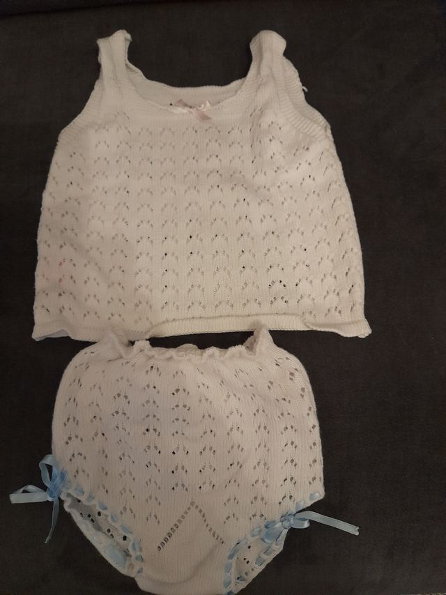 Conjunto ropa interior bebé,  perlé