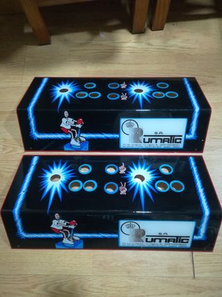 panel de mandos maquina recreativa arcade bezel 