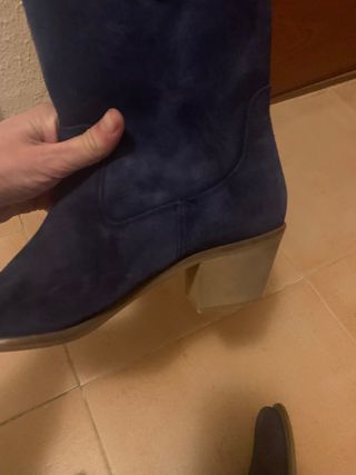 Botines azules piel