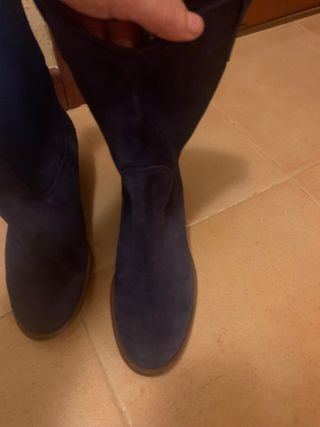 Botines azules piel