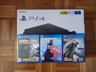 PS4 Slim de 1 tb con 3 juegos *NEGOCIABLE*