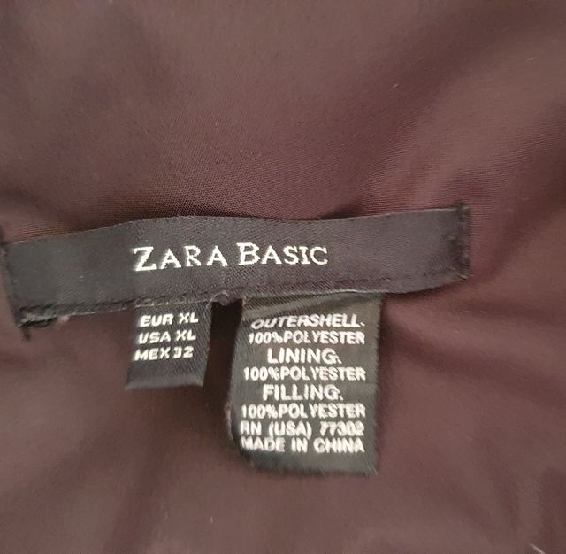 Abrigo plumas largo Zara