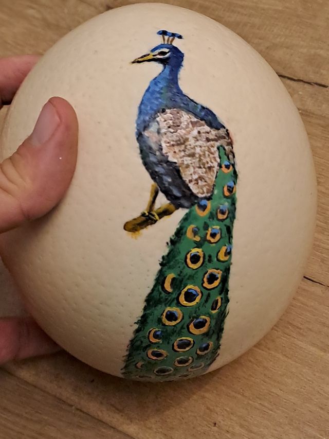 Huevos de Avestruz pintado a mano