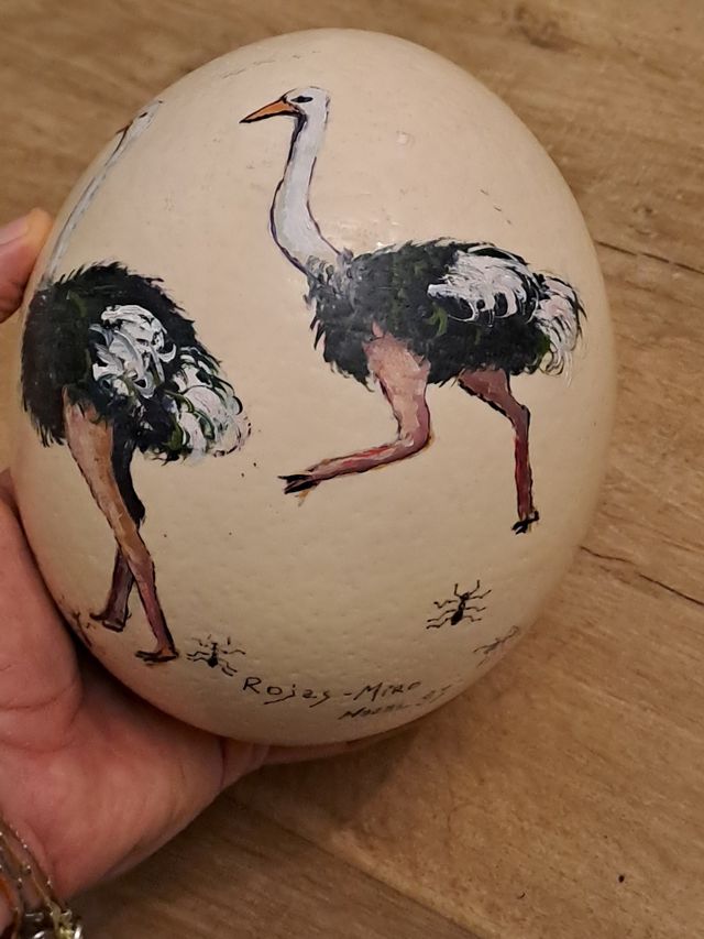 Huevos de Avestruz pintado a mano
