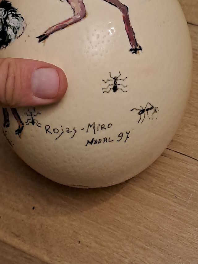 Huevos de Avestruz pintado a mano