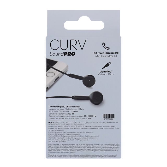 Auricolari Lightning neri per Apple