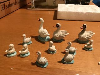 Figuras cisnes para belen navidad