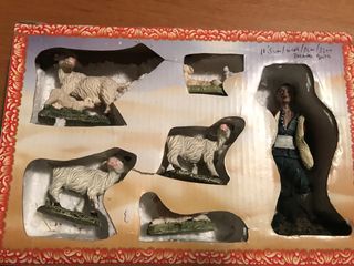 Rebaño y pastor figuras de belen navidad 