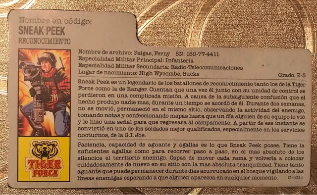 Ficha tiger forcé Gijoe