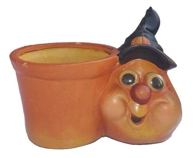 BRUJAS MACETERO PORTA VELAS DE CERAMICA