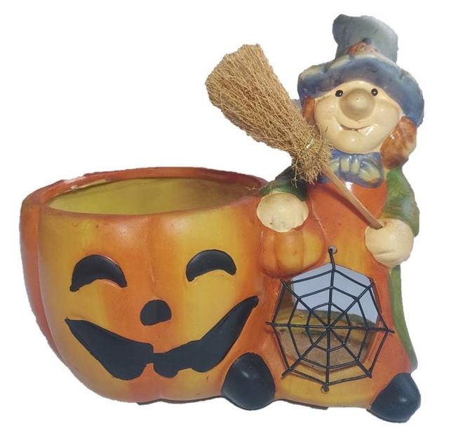 BRUJAS MACETERO PORTA VELAS DE CERAMICA