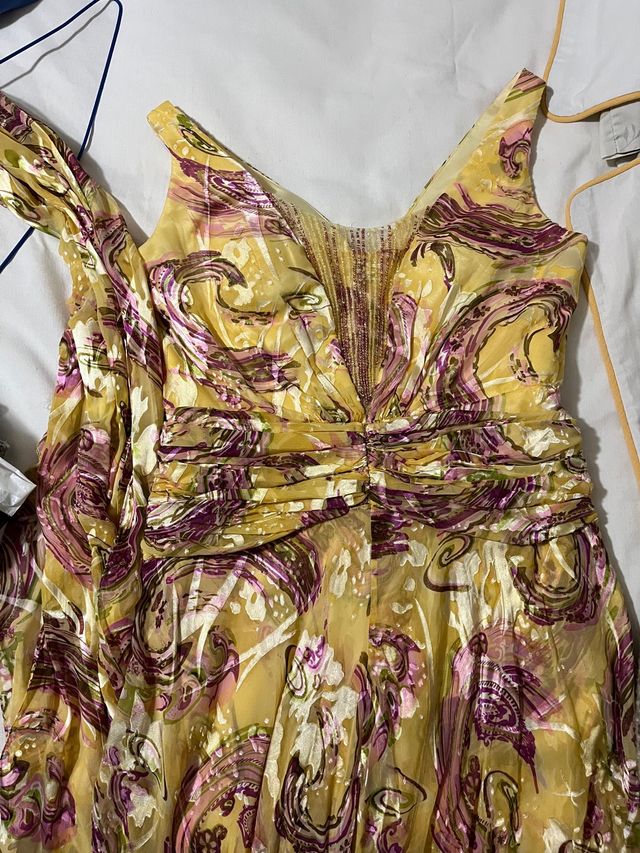 Vestido amarillo y rosa Desire Vega