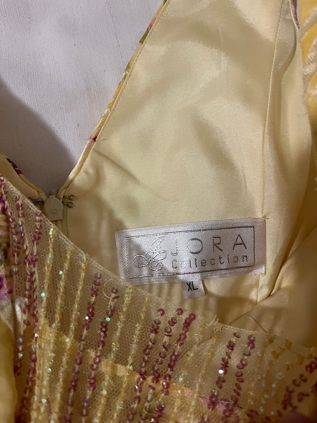 Vestido amarillo y rosa Desire Vega