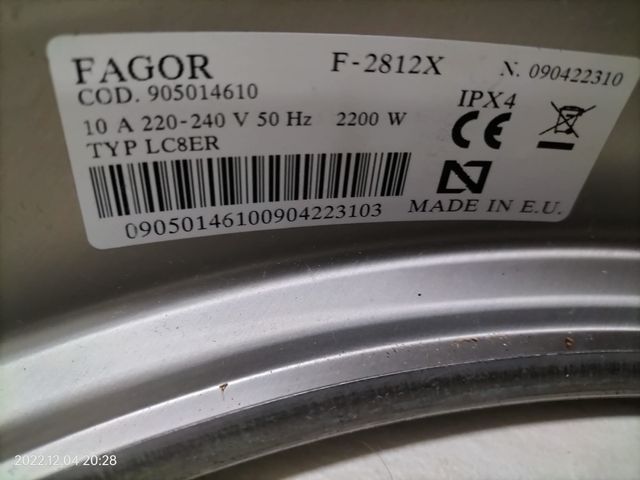 puerta completa lavadora fagor