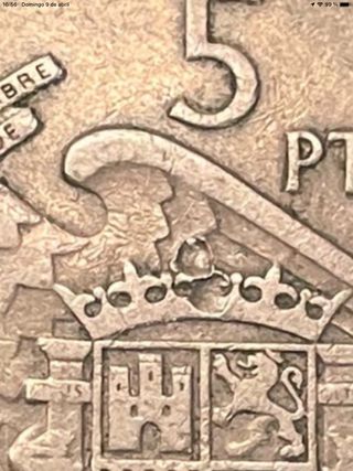  Moneda con error 5 pesetas 1957 * 58 