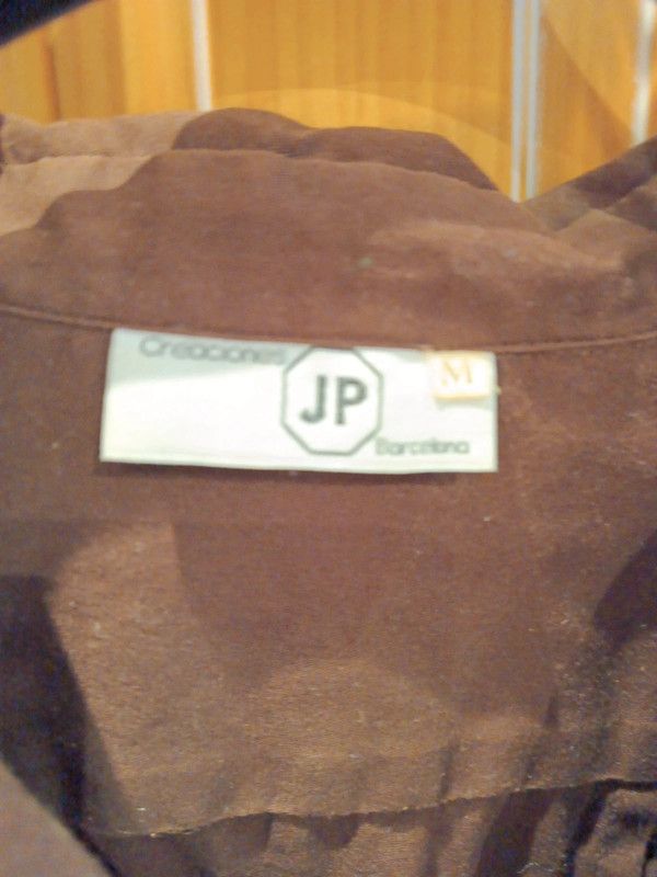 Camisa mujer marrón lentejuelas