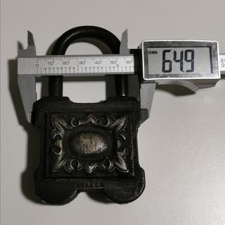 Gran Candado Antiguo Hierro s.XIX 400g 12cm